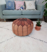 Blood Orange Berber Pillow 13.8" x 21.7" (Leather)