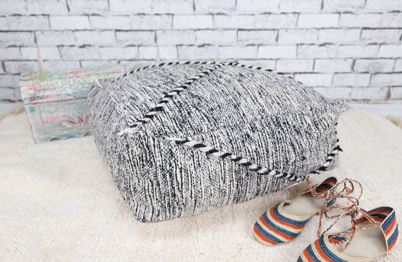 Black Magic Berber Pillow 24"x24" (Wool)