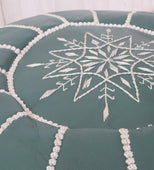 Big Blue Berber Pillow 13.8" x 21.7" (Leather)