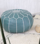 Big Blue Berber Pillow 13.8" x 21.7" (Leather)