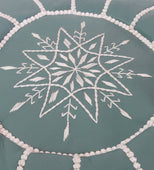 Big Blue Berber Pillow 13.8" x 21.7" (Leather)