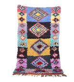Birthday Cake Vintage Moroccan Rug 3'x6' (Wool)