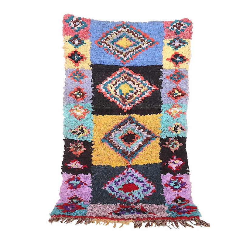 Birthday Cake Vintage Moroccan Rug 3'x6' (Wool)