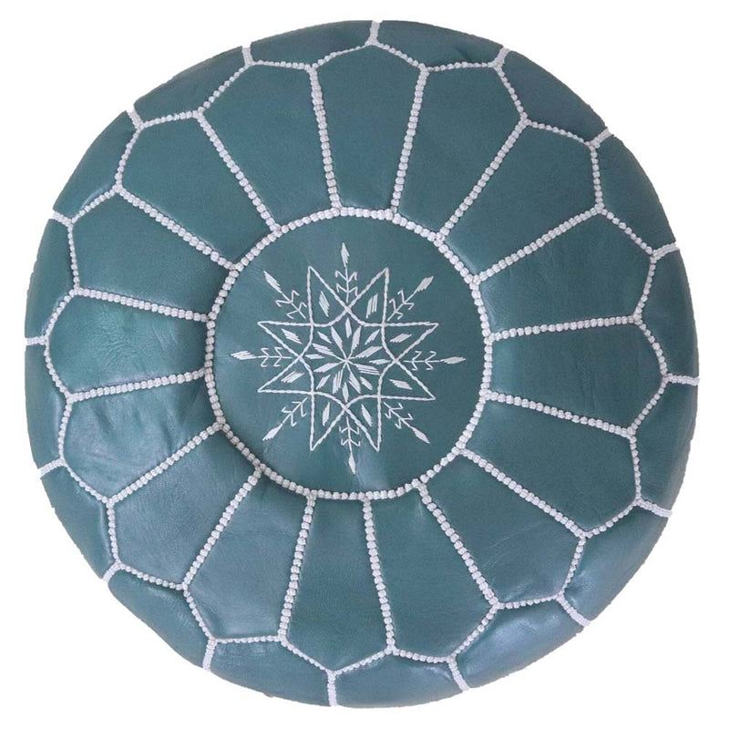 Big Blue Berber Pillow 13.8" x 21.7" (Leather)