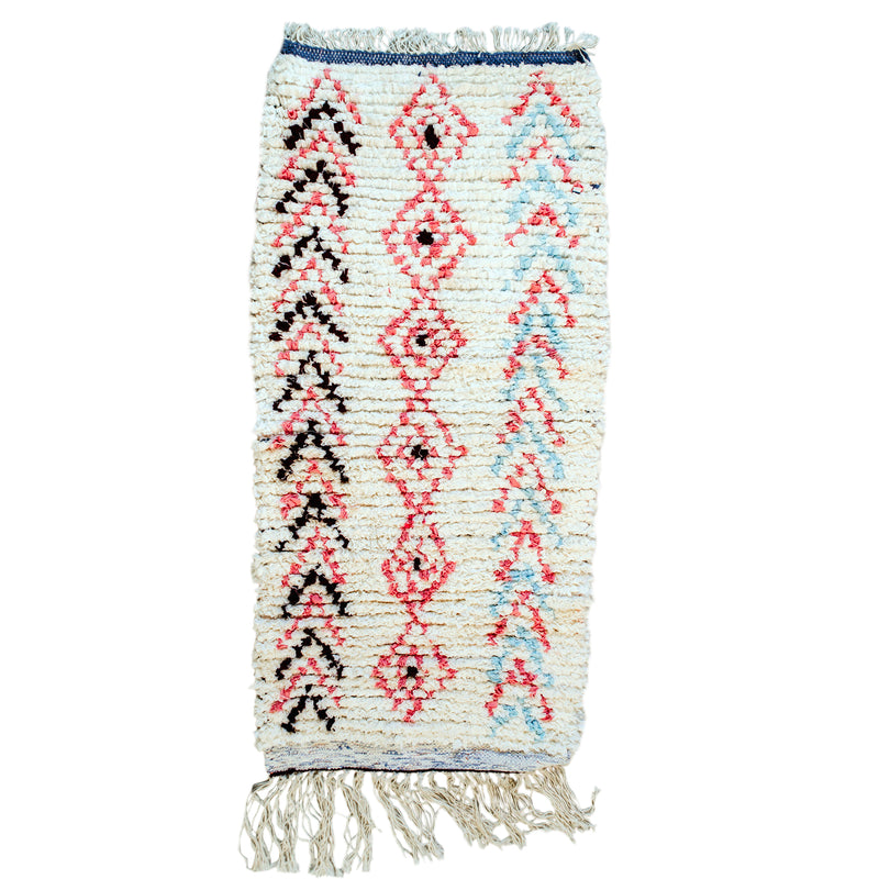 Step By Step Vintage Moroccan Rug 2'x4' (Wool)