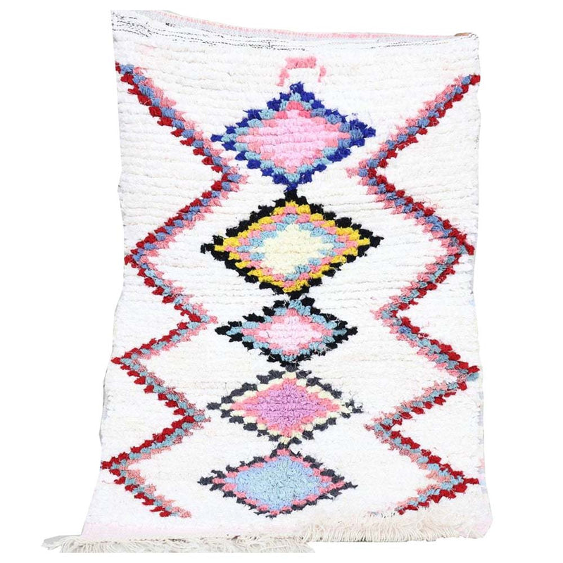 Bowtie Butterfly Vintage Moroccan Rug 2'x3' (Wool)