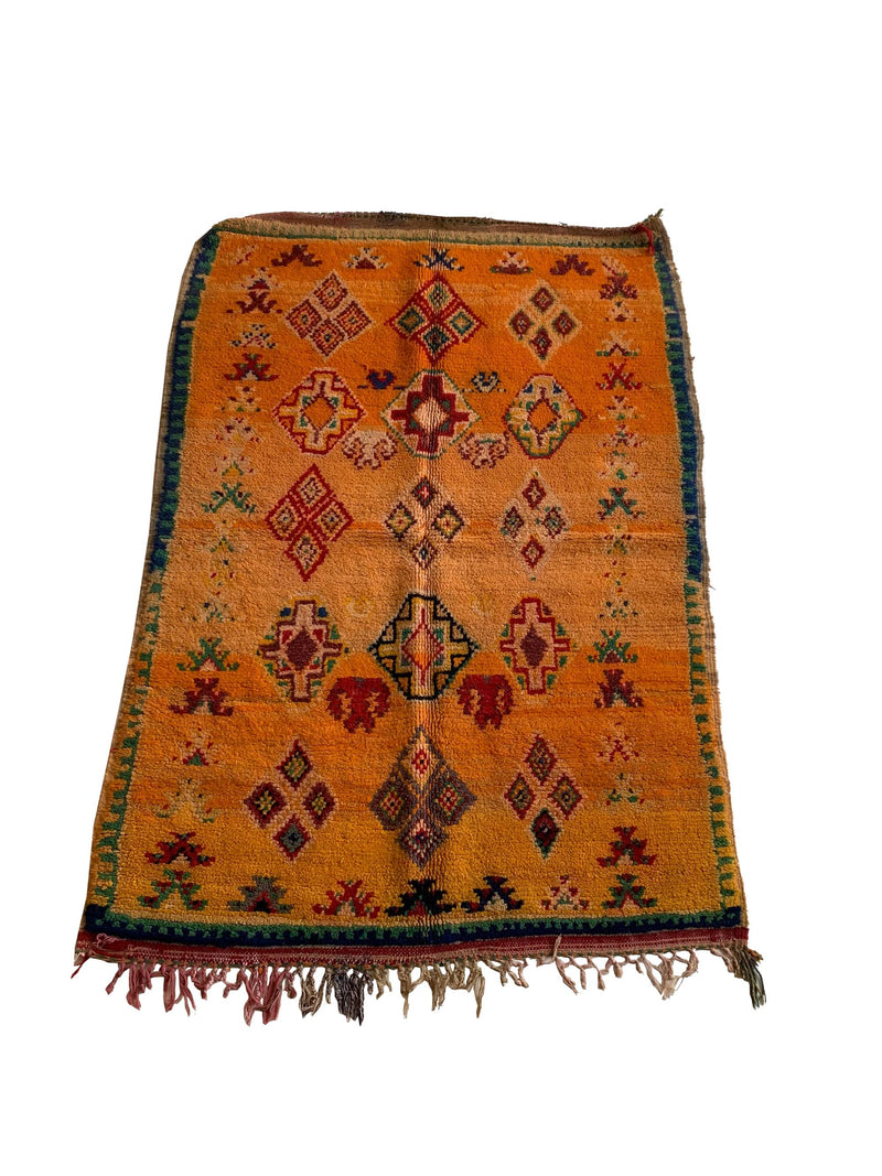 Midcentury Moment Vintage Moroccan Rug 3'3" x 5'1" (Wool)