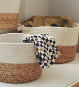 BlackJack Set of 3 Storage Basket (Seagrass/Cotton)