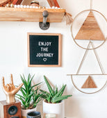 Easter Bunny Wall Hanging 14" x 26" (Wood/Metal)