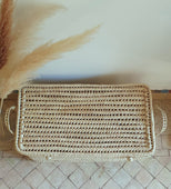 Coco Vs. The Volcano Bohemian Wicker Basket 11"x31" (Palm Leaf)