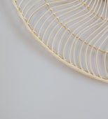 Good Vibrations Bohemian Wicker Mirror 38.5" (Rattan)