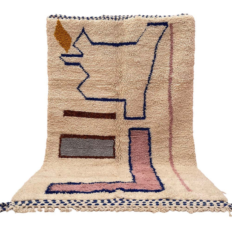 Beach House Vintage Moroccan Rug 5'x8' (Wool)