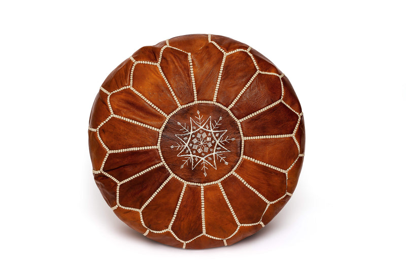 A Little MakeBelieve Leather Ottoman 14" x 20" (Leather)