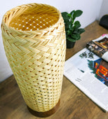 Donuts And Hour Glasses Table Lamp 5" x 13" (Bamboo)