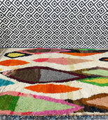 Midnight Express Vintage Moroccan Rug 100"x132" (Wool)