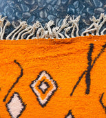 Blood Orange Vintage Moroccan Rug 8'x9' (Wool)