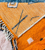 Blood Orange Vintage Moroccan Rug 8'x9' (Wool)