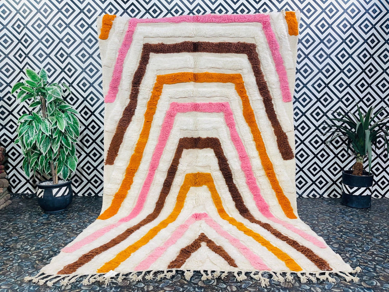 Good Day Sunshine Vintage Moroccan Rug 6'x10' (Wool)