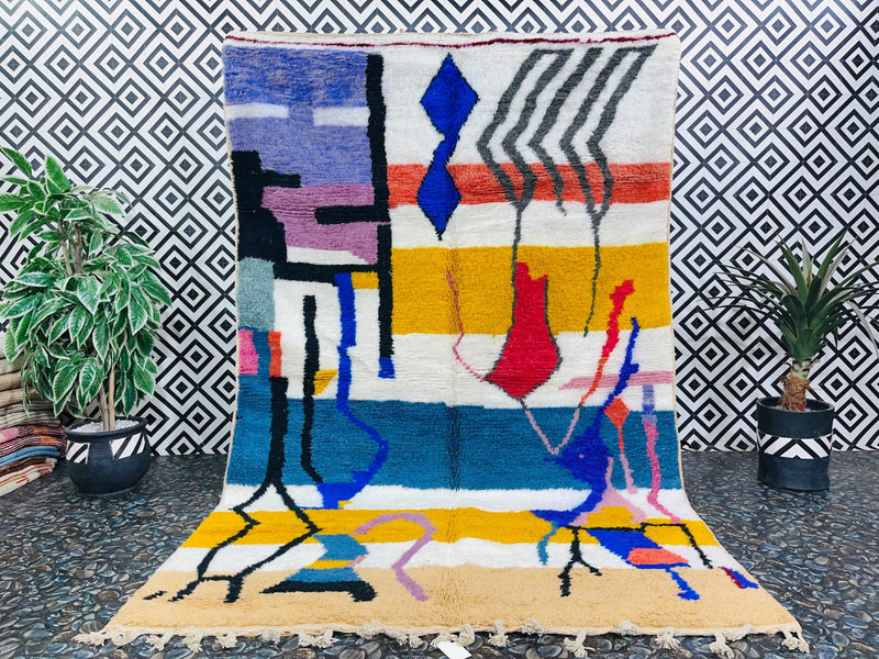 Fragi-le Vintage Moroccan Rug 6'x9' (Wool)