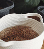 BlackJack Set of 3 Storage Basket (Seagrass/Cotton)