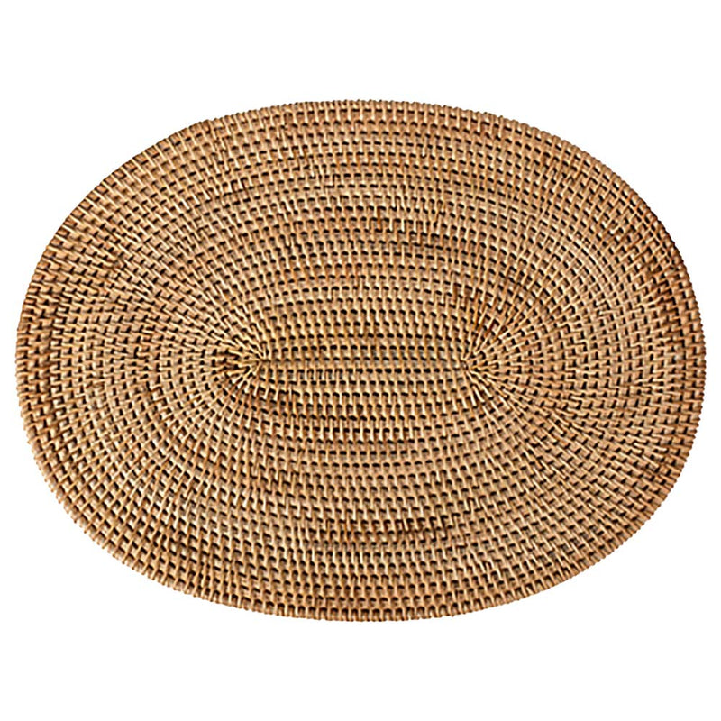 Keeping The Faith Set of 2 Boho Wicker Placemats 11"x18" (Wicker)