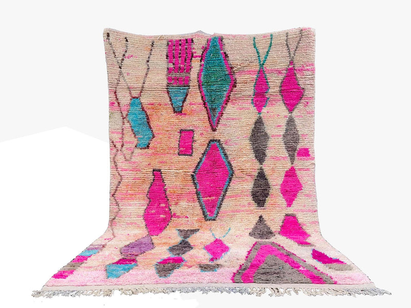 If You Wanna Be My Lover Vintage Moroccan Rug 6' 7" x 10' 9" (Wool)